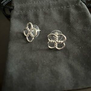 Park Lane Silver Earrings with Elegant Floral Designs